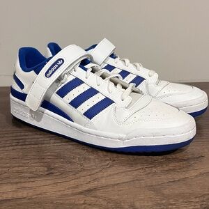 Adidas Forum Low White Blue Athletic Shoes